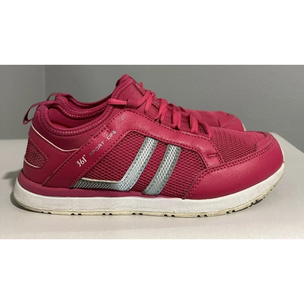 361 Degrees Sport Life Sneakers Womens Sz 7 Pink Running Shoes Great Cond